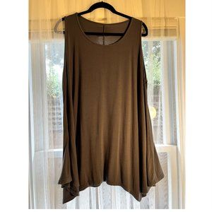 Pointed Hem, Boat Neck Tank Tunic